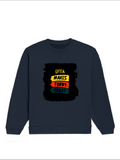 Oversized Sweatshirt | Roomy Relaxed Fit | 400 GSM Cotton Blend | Pre-Shrunk Drop Shoulder | Unisex Adult | Personalized | DTF | Bold Typography | Affirmations | Daily Inspiration | Everyday | Encouraging | Make Today Great - front - Navy Blue - mockup 1