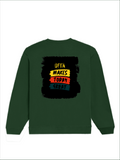 Oversized Sweatshirt | Roomy Relaxed Fit | 400 GSM Cotton Blend | Pre-Shrunk Drop Shoulder | Unisex Adult | Personalized | DTF | Bold Typography | Affirmations | Daily Inspiration | Everyday | Encouraging | Make Today Great - back - Bottle Green - mockup 2