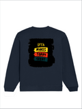 Oversized Sweatshirt | Roomy Relaxed Fit | 400 GSM Cotton Blend | Pre-Shrunk Drop Shoulder | Unisex Adult | Personalized | DTF | Bold Typography | Affirmations | Daily Inspiration | Everyday | Encouraging | Make Today Great - back - Navy Blue - mockup 2