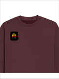 Oversized Sweatshirt | Roomy Relaxed Fit | 400 GSM Cotton Blend | Pre-Shrunk Drop Shoulder | Unisex Adult | Personalized | DTF | Bold Typography | Affirmations | Daily Inspiration | Everyday | Encouraging | Make Today Great - right pocket - Maroon - mockup 4