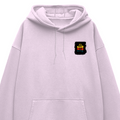 Oversized Hoodie | Relaxed Fit, Drop-Shoulder | 400 GSM Fabric | Warm, Durable | Unisex | Personalized | DTF | Bold Typography | Affirmations | Daily Inspiration | Everyday | Encouraging | Make Today Great - left pocket - Light Baby Pink - mockup 3