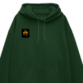 Oversized Hoodie | Relaxed Fit, Drop-Shoulder | 400 GSM Fabric | Warm, Durable | Unisex | Personalized | DTF | Bold Typography | Affirmations | Daily Inspiration | Everyday | Encouraging | Make Today Great - right pocket - Bottle Green - mockup 4