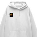 Oversized Hoodie | Relaxed Fit, Drop-Shoulder | 400 GSM Fabric | Warm, Durable | Unisex | Personalized | DTF | Bold Typography | Affirmations | Daily Inspiration | Everyday | Encouraging | Make Today Great - right pocket - White - mockup 4