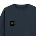 Oversized Standard T-Shirt | Unisex Relaxed Fit | 100% Super Combed Cotton DTG | Soft, Breathable & Durable | Adult | Personalized | DTG | Bold Typography | Affirmations | Daily Inspiration | Everyday | Encouraging | Make Today Great - left pocket - Navy Blue - mockup 3