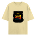 Oversized Standard T-Shirt | Unisex Oversized Fit | 180 GSM 100% Super Combed Cotton | DTF Print | Soft & Durable | Personalized | DTF | Bold Typography | Affirmations | Daily Inspiration | Everyday | Encouraging | Make Today Great - front - Beige - mockup 1