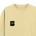 Oversized Standard T-Shirt | Unisex Oversized Fit | 180 GSM 100% Super Combed Cotton | DTF Print | Soft & Durable | Personalized | DTF | Bold Typography | Affirmations | Daily Inspiration | Everyday | Encouraging | Make Today Great - left pocket - Beige - mockup 3