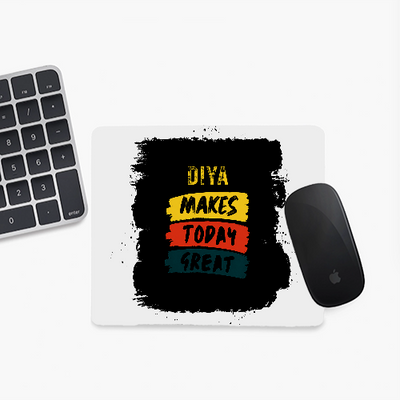Mouse Pad | Unisex Adults | Sublimation Print | 3mm Thick, Skid-Proof, Fade-Proof | Personalized | Bold Typography | Affirmations | Daily Inspiration | Everyday | Encouraging | Make Today Great - front - Square - White - mockup 1