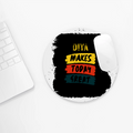 Mouse Pad | Unisex Adults | Sublimation Print | 3mm Thick, Skid-Proof, Fade-Proof | Personalized | Bold Typography | Affirmations | Daily Inspiration | Everyday | Encouraging | Make Today Great - front_2 - Circle - White - mockup 2