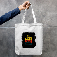 Tote Bag Zipper | Unisex | 100% Cotton Canvas | Printing, Embroidery | Zipper Closure, Long Handle | Everyday Carry | Personalized | DTG | Embroidery | Bold Typography | Affirmations | Daily Inspiration | Everyday | Encouraging | Make Today Great