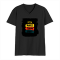 Men's V-Neck T-Shirt | Regular Fit | 180 GSM Bio-Washed Cotton | DTG Print | Durable | Personalized | DTG | Bold Typography | Affirmations | Daily Inspiration | Everyday | Encouraging | Make Today Great - front - Black - mockup 1
