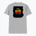 Men's V-Neck T-Shirt | Regular Fit | 180 GSM Bio-Washed Cotton | DTG Print | Durable | Personalized | DTG | Bold Typography | Affirmations | Daily Inspiration | Everyday | Encouraging | Make Today Great - back - Grey Melange - mockup 2