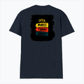 Men's V-Neck T-Shirt | Regular Fit | 180 GSM Bio-Washed Cotton | DTG Print | Durable | Personalized | DTG | Bold Typography | Affirmations | Daily Inspiration | Everyday | Encouraging | Make Today Great - back - Navy Blue - mockup 2