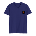 Male V Neck T-Shirt | Regular Fit | 180 GSM Bio-Washed Cotton | DTF Print | Double Stitched, Pre-Shrunk | Men | Personalized | DTF | Bold Typography | Affirmations | Daily Inspiration | Everyday | Encouraging | Make Today Great - left pocket - Royal Blue - mockup 3