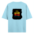 Oversized Classic T-Shirt | Unisex Fit | 100% Super-Combed Cotton | Pre-Shrunk, Double-Stitched | Adults | Personalized | DTF | Bold Typography | Affirmations | Daily Inspiration | Everyday | Encouraging | Make Today Great - back - Baby Blue - mockup 2