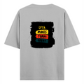 Oversized Classic T-Shirt | Unisex Fit | 100% Super-Combed Cotton | Pre-Shrunk, Double-Stitched | Adults | Personalized | DTF | Bold Typography | Affirmations | Daily Inspiration | Everyday | Encouraging | Make Today Great - back - Grey Melange - mockup 2
