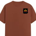 Classic Crew T-Shirt | Men's Regular Fit | 180 GSM Bio-Washed Cotton | DTG Print Ready | Double-Stitched & Ribbed Neck | Personalized | DTG | Bold Typography | Affirmations | Daily Inspiration | Everyday | Encouraging | Make Today Great - left pocket - Copper - mockup 3