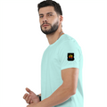 Classic Crew T-Shirt | Men's Regular Fit | 180 GSM Bio-Washed Cotton | DTG Print Ready | Double-Stitched & Ribbed Neck | Personalized | DTG | Bold Typography | Affirmations | Daily Inspiration | Everyday | Encouraging | Make Today Great - left sleeve - Mint - mockup 5