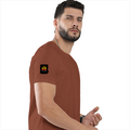 Classic Crew T-Shirt | Men's Regular Fit | 180 GSM Bio-Washed Cotton | DTG Print Ready | Double-Stitched & Ribbed Neck | Personalized | DTG | Bold Typography | Affirmations | Daily Inspiration | Everyday | Encouraging | Make Today Great - right sleeve - Copper - mockup 6