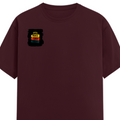 Female Classic Crew T-Shirt | Women's Regular Fit | 180 GSM Bio-Washed Cotton | Double Stitched, Pre-Shrunk | Personalized | DTG | Bold Typography | Affirmations | Daily Inspiration | Everyday | Encouraging | Make Today Great - right pocket - Maroon - mockup 4