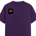 Female Classic Crew T-Shirt | Women's Regular Fit | 180 GSM Bio-Washed Cotton | Double Stitched, Pre-Shrunk | Personalized | DTG | Bold Typography | Affirmations | Daily Inspiration | Everyday | Encouraging | Make Today Great - right pocket - Purple - mockup 4