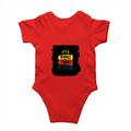 Baby Romper | 0-12 Months Regular Fit | 180 GSM Bio-Washed Cotton Blend | Double Stitched, Pre-Shrunk | Unisex | Personalized | DTF | Bold Typography | Affirmations | Daily Inspiration | Everyday | Encouraging | Make Today Great - back - Red - mockup 2