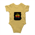 Baby Romper | 0-12 Months Regular Fit | 180 GSM Bio-Washed Cotton Blend | Double Stitched, Pre-Shrunk | Unisex | Personalized | DTF | Bold Typography | Affirmations | Daily Inspiration | Everyday | Encouraging | Make Today Great - back - Yellow - mockup 2