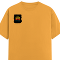 Men's Classic Crew T-Shirt | Regular Fit | 180 GSM Bio-Washed Cotton | DTF Print Ready | Pre-Shrunk, Durable | Personalized | DTF | Bold Typography | Affirmations | Daily Inspiration | Everyday | Encouraging | Make Today Great - right pocket - Golden Yellow - mockup 4
