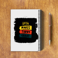 NotePad | A5 Size | Digital Print | 120 Pages | Unisex | Personalized | Bold Typography | Affirmations | Daily Inspiration | Everyday | Encouraging | Make Today Great - back - White - mockup 2
