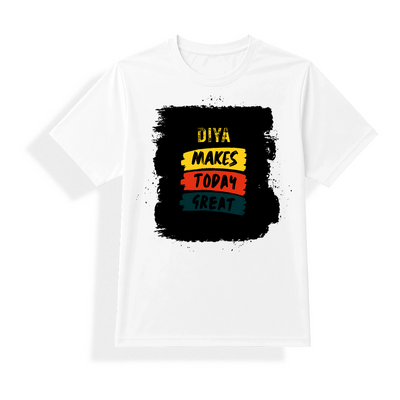 Unisex Jersey T-Shirt (Sublimation) | Personalized | Sublimation | Bold Typography | Affirmations | Daily Inspiration | Everyday | Encouraging | Make Today Great - front - mockup 1