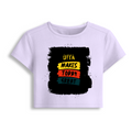 Female Baby Tee | Cropped Fitted | Cotton Spandex Blend | Pre-shrunk Stretch | Women's | Personalized | DTF | Bold Typography | Affirmations | Daily Inspiration | Everyday | Encouraging | Make Today Great - front - Lavender - mockup 1