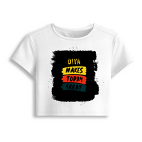Female Baby Tee | Cropped Fitted | Cotton Spandex Blend | Pre-shrunk Stretch | Women's | Personalized | DTF | Bold Typography | Affirmations | Daily Inspiration | Everyday | Encouraging | Make Today Great