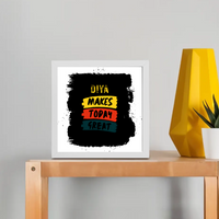 Framed Poster | Multiple Sizes & Frame Colors | 300 GSM Art Paper, Laminated | Fade-Proof Digital Print, Mounting Kit Included | Unisex | Personalized | Bold Typography | Affirmations | Daily Inspiration | Everyday | Encouraging | Make Today Great