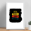Framed Poster | Multiple Sizes & Frame Colors | 300 GSM Art Paper, Laminated | Fade-Proof Digital Print, Mounting Kit Included | Unisex | Personalized | Bold Typography | Affirmations | Daily Inspiration | Everyday | Encouraging | Make Today Great - front_12x18In - 12x18In - mockup 7