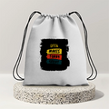 Drawstring Bag | Unisex | 280 GSM Cotton DTF | Durable, Secure Closure, Versatile | Everyday Carry | Personalized | DTF | Bold Typography | Affirmations | Daily Inspiration | Everyday | Encouraging | Make Today Great - front - mockup 1