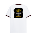 Ringer T-shirt | Unisex | DTG Print | Contrast Trim | Men's, Women's | Personalized | DTG | Typographic | Work Ethic | Success | Everyday | Motivational | Busy Building, Not Complaining - back - Maroon off white - mockup 2