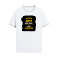 Ringer T-shirt | Unisex Regular Fit | 100% Cotton DTF/DTG | Contrast Rib Neck Bio Washed Pre-Shrunk | Adults | Personalized | DTF | Typographic | Work Ethic | Success | Everyday | Motivational | Busy Building, Not Complaining - front - White Black - mockup 1