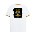 Ringer T-shirt | Unisex Regular Fit | 100% Cotton DTF/DTG | Contrast Rib Neck Bio Washed Pre-Shrunk | Adults | Personalized | DTF | Typographic | Work Ethic | Success | Everyday | Motivational | Busy Building, Not Complaining - back - Mustard yellow off white - mockup 2