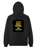 Pullover Hoodie | Unisex Regular Fit | Tri-Layer Cotton Blend | DTG Print Ready | Adults | Personalized | DTG | Typographic | Work Ethic | Success | Everyday | Motivational | Busy Building, Not Complaining - back - Black - mockup 2