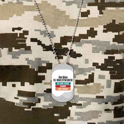 Personalized Text-based Accessory with Custom Name - Dog Tag Accessories Accessory
