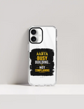 Hard Clear Case | iPhone | TPU Sides & PC Back | Detachable Camera Protector, Scratch-Proof | Unisex | Personalized | Typographic | Work Ethic | Success | Everyday | Motivational | Busy Building, Not Complaining - front_16 - 16 - mockup 4