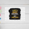 MDF Wooden Puzzles | 6x8 Inch | 30 Pieces | Durable MDF | Glossy Finish | Sublimation Print | Lightweight | Waterproof | Fade-Proof | Unisex | Personalized | Typographic | Work Ethic | Success | Everyday | Motivational | Busy Building, Not Complaining - front_2 - White - mockup 2