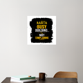 Acrylic Poster | 3mm Glossy Finish | UV Printed | Self-Adhesive Wall Mount | Unisex | Personalized | Typographic | Work Ethic | Success | Everyday | Motivational | Busy Building, Not Complaining - front_3 - 12x12Inch - White - mockup 3
