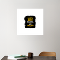 Acrylic Poster | 3mm Glossy Finish | UV Printed | Self-Adhesive Wall Mount | Unisex | Personalized | Typographic | Work Ethic | Success | Everyday | Motivational | Busy Building, Not Complaining - front_4 - 16x16In - White - mockup 4