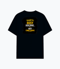 Cotton Stretch T-Shirt (Dtg) | T-Shirts | Him, Her, Unisex | Personalized | DTG | Typographic | Work Ethic | Success | Everyday | Motivational | Busy Building, Not Complaining - back - Navy Blue - mockup 2
