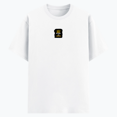 Basic T-Shirt | Unisex Fit, Sizes XS-2XL | 180 GSM Poly-Cotton Blend, DTF Ready | Bio-Wash, Silicon Finish, Durable Stitching | Adults | Personalized | DTF | Typographic | Work Ethic | Success | Everyday | Motivational | Busy Building, Not Complaining - front - White - mockup 1