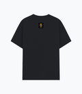 Basic T-Shirt | Unisex Fit, Sizes XS-2XL | 180 GSM Poly-Cotton Blend, DTF Ready | Bio-Wash, Silicon Finish, Durable Stitching | Adults | Personalized | DTF | Typographic | Work Ethic | Success | Everyday | Motivational | Busy Building, Not Complaining - back - Black melange - mockup 2