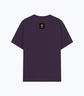 Basic T-Shirt | Unisex Fit, Sizes XS-2XL | 180 GSM Poly-Cotton Blend, DTF Ready | Bio-Wash, Silicon Finish, Durable Stitching | Adults | Personalized | DTF | Typographic | Work Ethic | Success | Everyday | Motivational | Busy Building, Not Complaining - back - Purple melange - mockup 2