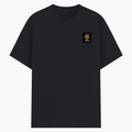 Basic T-Shirt | Unisex Fit, Sizes XS-2XL | 180 GSM Poly-Cotton Blend, DTF Ready | Bio-Wash, Silicon Finish, Durable Stitching | Adults | Personalized | DTF | Typographic | Work Ethic | Success | Everyday | Motivational | Busy Building, Not Complaining - left pocket - Black melange - mockup 3
