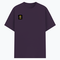 Basic T-Shirt | Unisex Fit, Sizes XS-2XL | 180 GSM Poly-Cotton Blend, DTF Ready | Bio-Wash, Silicon Finish, Durable Stitching | Adults | Personalized | DTF | Typographic | Work Ethic | Success | Everyday | Motivational | Busy Building, Not Complaining - right pocket - Purple melange - mockup 4
