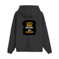 Oversized Hoodie | Relaxed Fit, Drop-Shoulder | 400 GSM Fabric | Warm, Durable | Unisex | Personalized | DTF | Typographic | Work Ethic | Success | Everyday | Motivational | Busy Building, Not Complaining - back - Black - mockup 2